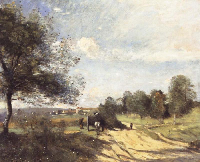 Jean Baptiste Camille  Corot THe Wagon Sweden oil painting art